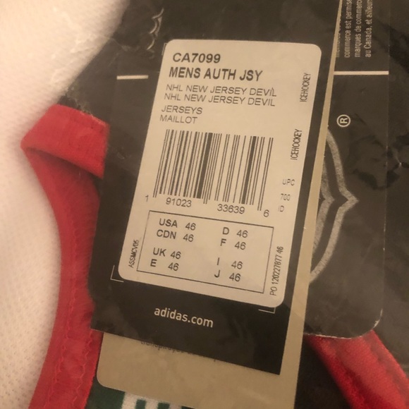 SOLD! Auth. Adidas New Jersey Devils jersey SZ S!! - Picture 13 of 15
